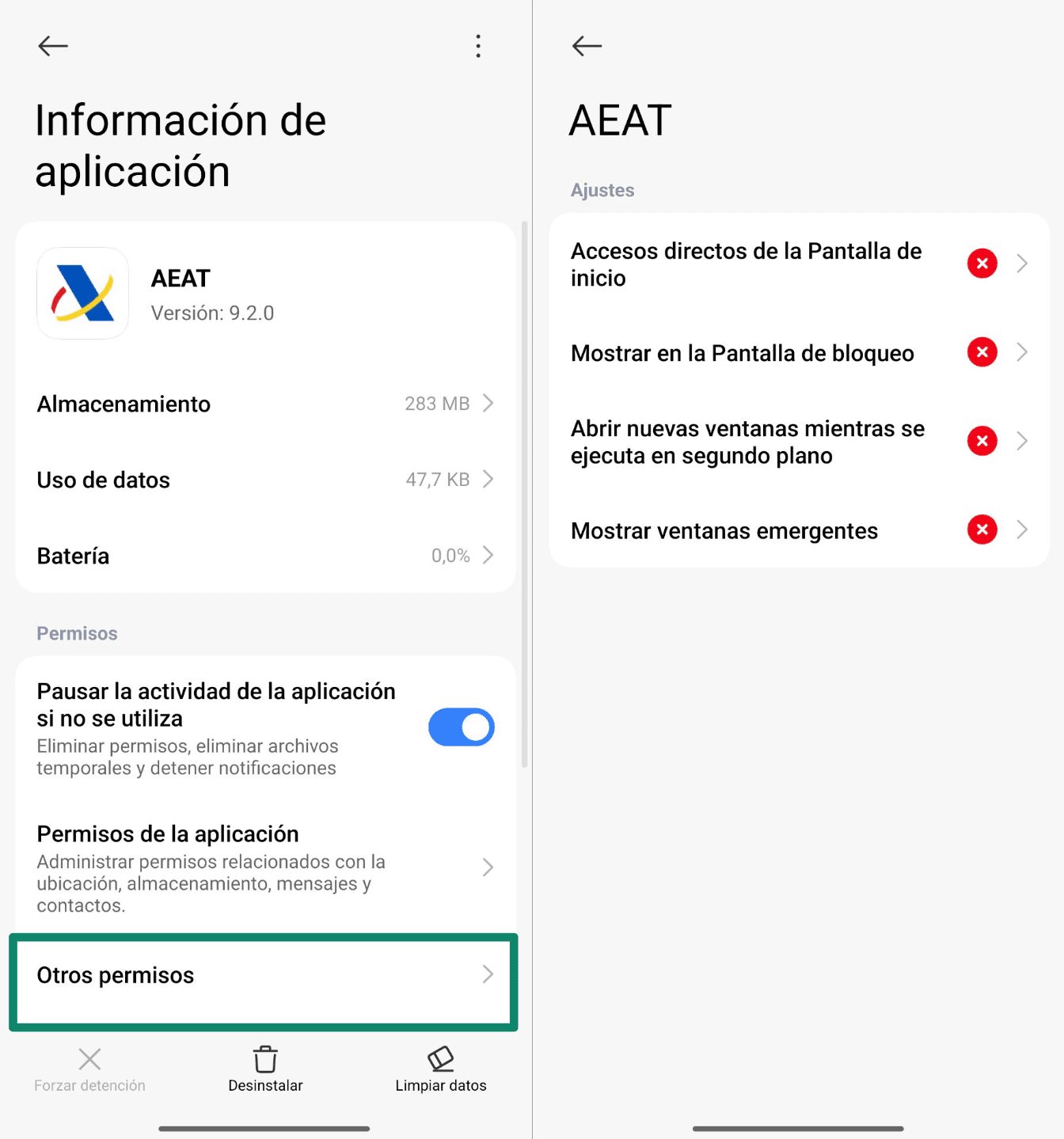 Tap Permissions Es