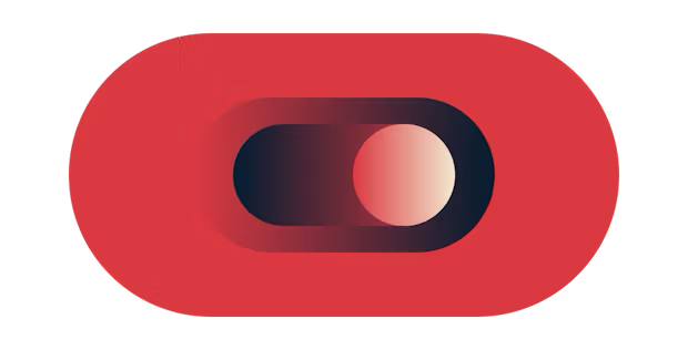 Umschalttaste in rot.