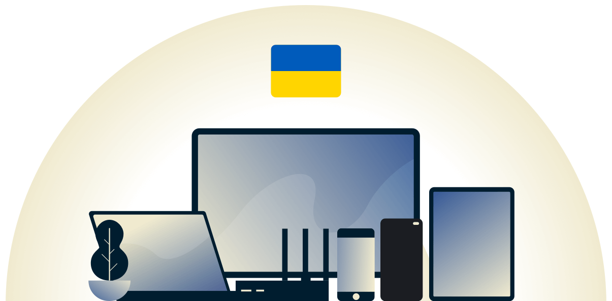 Ukraine VPN sch&uuml;tzt eine Vielzahl von Ger&auml;ten.